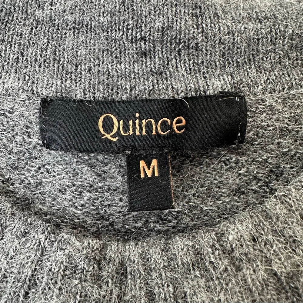 QUINCE BABY ALPACA-WOOL DIAMOND STITCH CREW - Picture 4 of 7